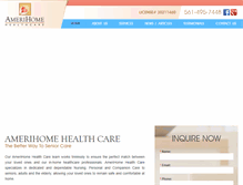 Tablet Screenshot of amerihomehealthcare.com